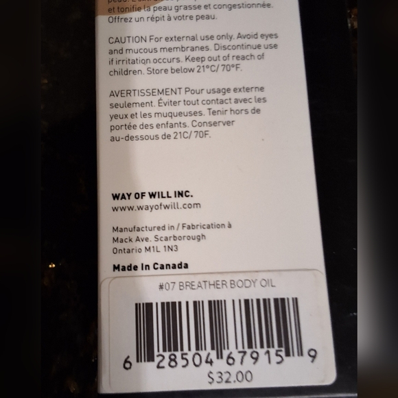 NWT 07 BREATHER CEDARWOOD + GRAPEFRUIT MOISTURIZING BODY OIL - Picture 5 of 5